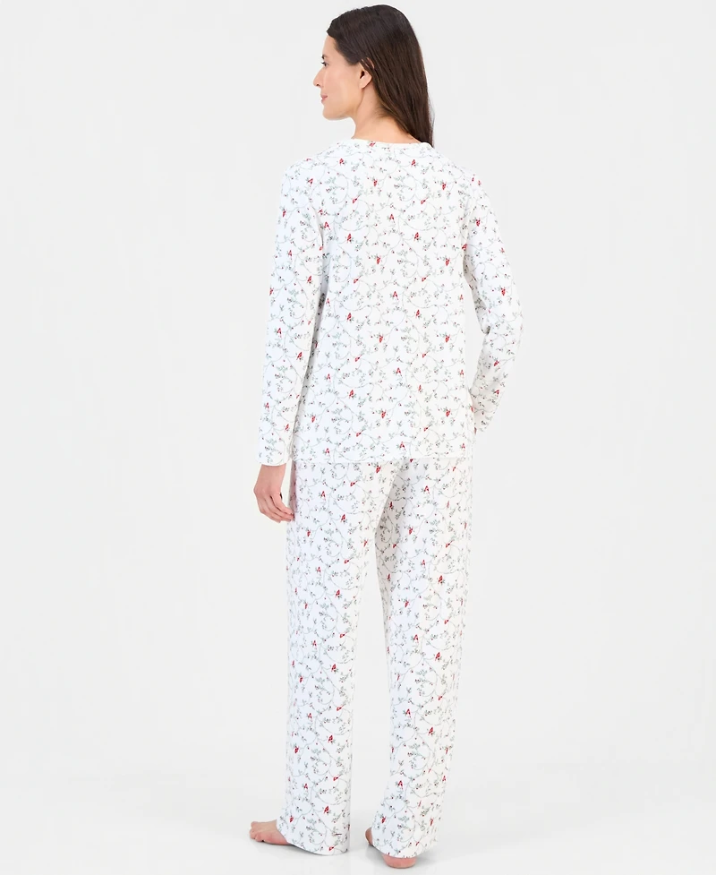 Charter Club Women's 2-Piece Printed Long-Sleeve Packaged Pajama set, Created for Macy's