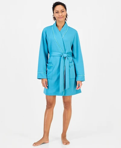 Charter Club Women's Solid Quilted Belted Robe, Macy's Exclusive