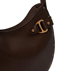 Lauren Ralph Lauren Studded Leather Tasha Medium Shoulder Handbag