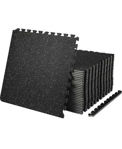 Sevorley Eva Interlocking Foam Floor Mats, 25-Piece Puzzle Exercise Tiles, 100 Sq Ft