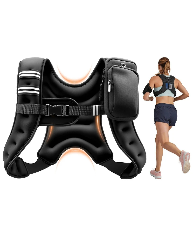 Sevorley 6 lb Weighted Vest for Men and Women, Adjustable Fitness Training Vest