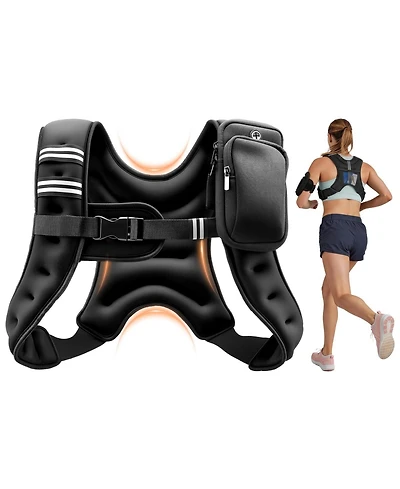 Sevorley 6 lb Weighted Vest for Men and Women, Adjustable Fitness Training Vest