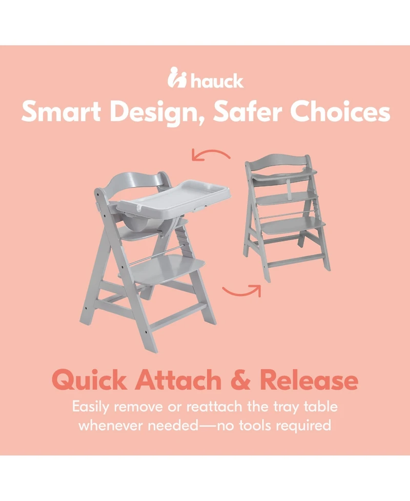 Hauck Alpha and Grow Along Adjustable Wooden Baby High Chair Seat