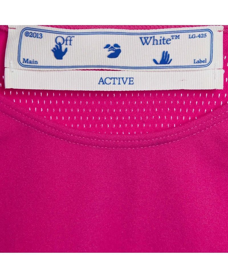 Pre-Owned Off-White Women's Logo Print Jersey Crop Top