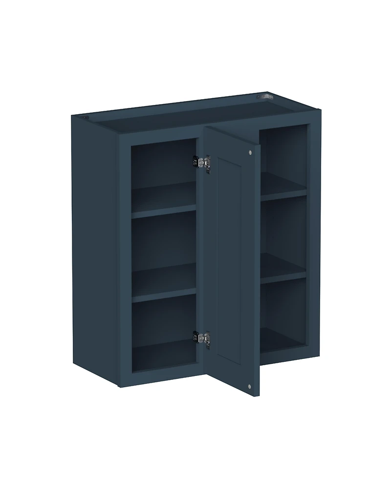 Boyel Living 30"H Standard Corner Wall Cabinets, Ready to Assemble Kitchen Cabinet with Solid Wood Frame, Soft-Close Slides and Hinge