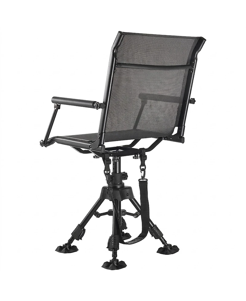 Sevorley 360 Degree Silent Swivel Hunting Chair, Foldable Steel Blind Seat, 350 lb Capacity