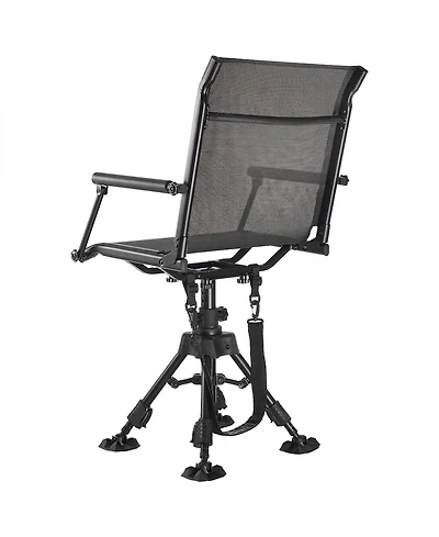 Sevorley 360 Degree Silent Swivel Hunting Chair, Foldable Steel Blind Seat, 350 lb Capacity