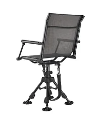 Sevorley 360 Degree Silent Swivel Hunting Chair, Foldable Steel Blind Seat, 350 lb Capacity