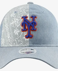 New Era Women's New York Mets Denim Patchwork 9TWENTY Adjustable Hat