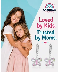 Chanteur Kids Butterfly Hypoallergenic Earrings for Girls with Leverbacks