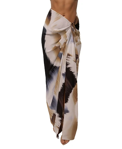 Jluxlabel Women's Abstract Noelia Printed Skirt