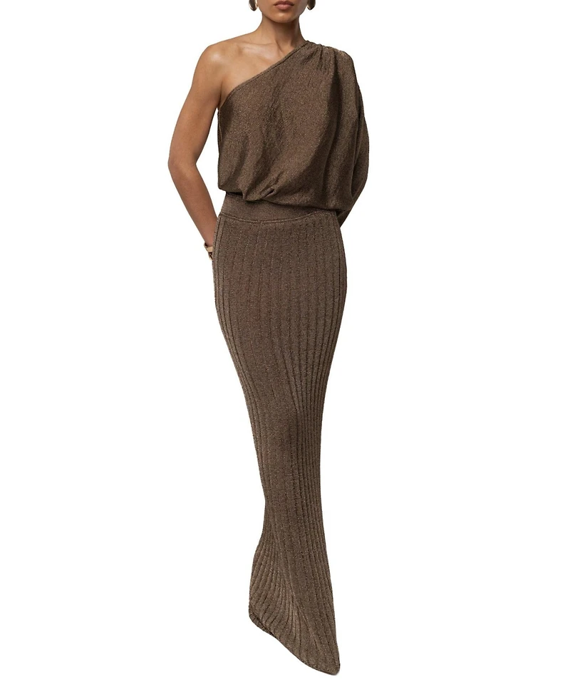 Jluxlabel Women's Resort Metallic Maxi Skirt