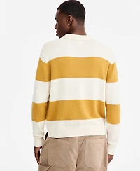 Mode of One Men's Elio Long-Sleeve Striped Polo Shirt, Macy's Exclusive