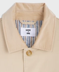 Mode of One Men's Relaxed-Fit Cotton-Twill Overcoat, Macy's Exclusive