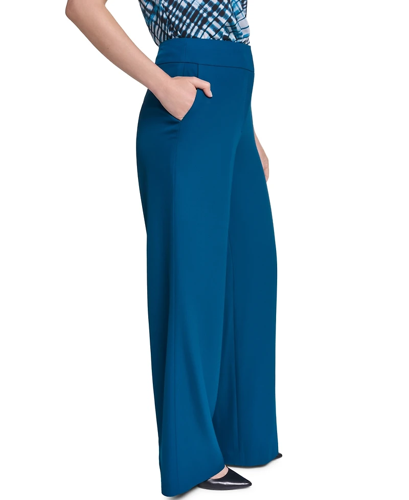 Calvin Klein Women's Whitney High-Rise Wide-Leg Pants