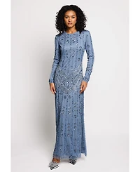 Maryisa Women's Modestcape Embellished Sequins Maxi Dress
