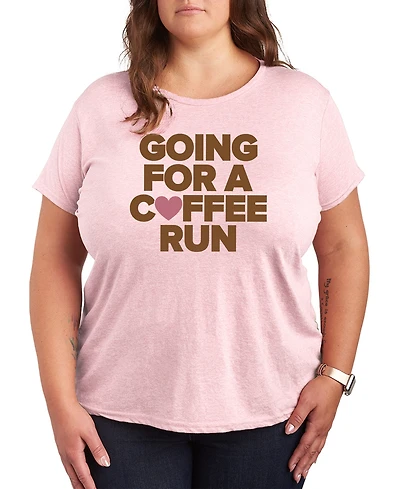 Hybrid Apparel Plus Short-Sleeve Graphic Coffee Run Tee