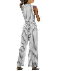 Cupshe Women's V-Neck Striped Wide-Leg Cami and Pants, 2-Piece Set
