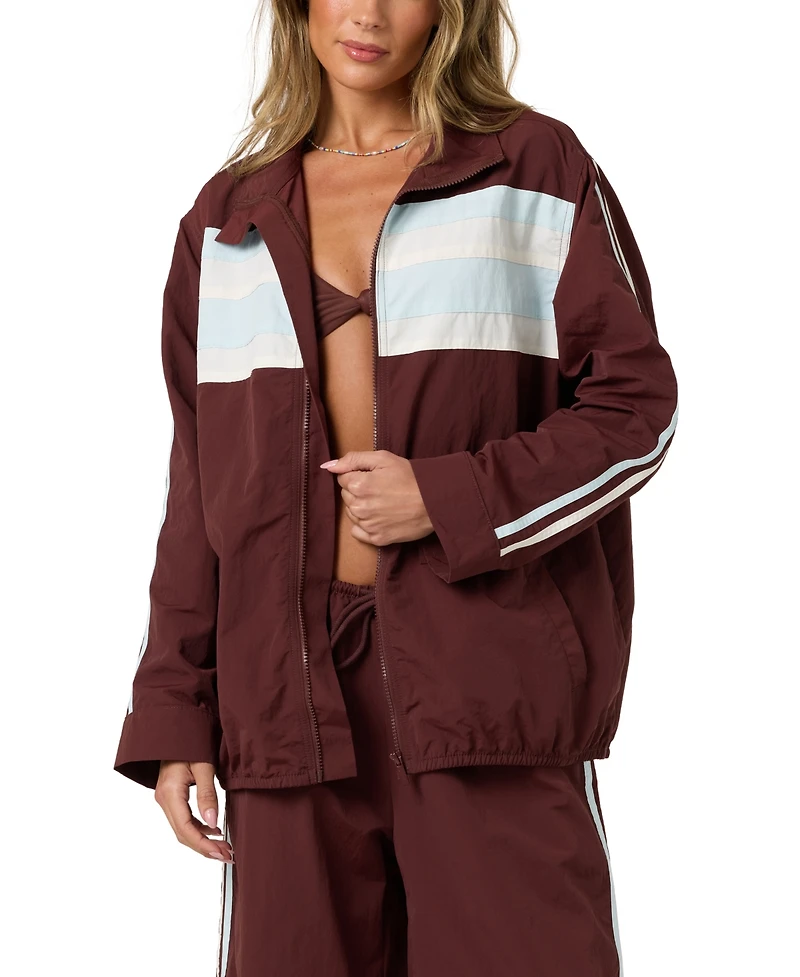 O'Neill Women's Blaine Colorblock Mock Neck Zip-Front Jacket