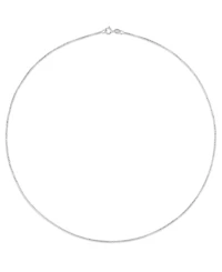 Macy's Diamond-Cut Box Chain Necklace in 10k White Gold