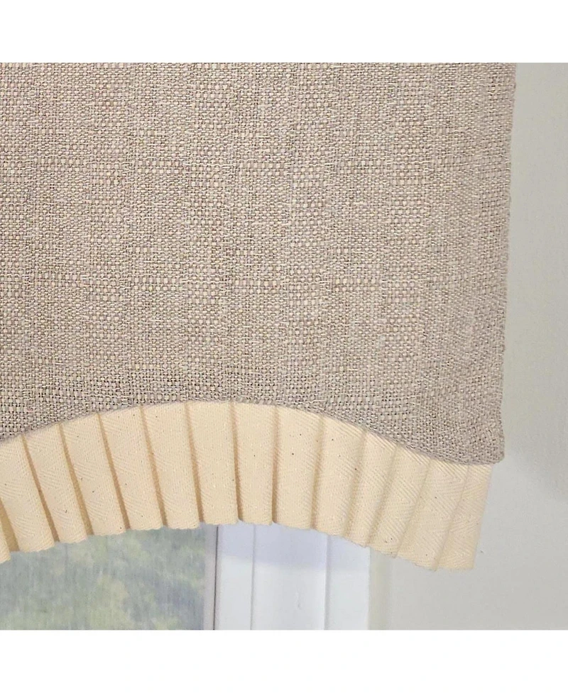 Rlf Home Denton Ruffled Provance Window Valance 100percentage Cotton Lined Rod Pocket