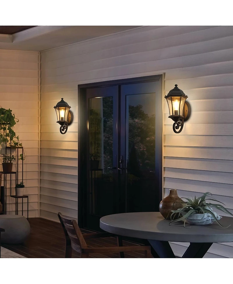 Asagikoiai 2-Pack Metal Outdoor Wall Lanterns, Waterproof Sconce Lights for Garage, Patio, Porch