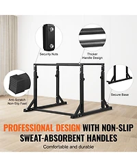 Sevorley Heavy Duty Dip Bar Station, 800 lbs Capacity Adjustable Parallel Bars for Home Gym