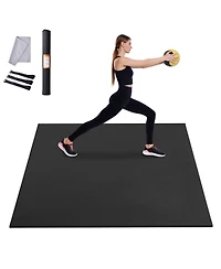 Sevorley Large Non-Slip Exercise Mat with Carry Bag and Strap, 8 x 5 ft Yoga and Fitness Mat