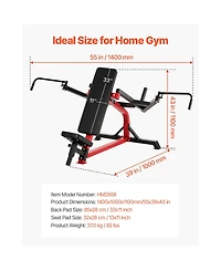Sevorley Incline Chest Fly and Rear Delt Machine 450 lb Home Gym Bench