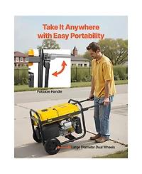 Sevorley 9625W Peak Portable Gas Generator with Electric Start and Co Sensor