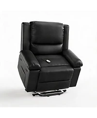 homfan Power Lift Recliner Chair, Heat and Massage, Pu Leather Electric Lift for Elderly And Mobility Impaired,Reclining Sofa