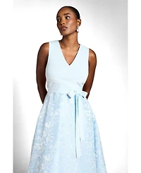 Coast Women's Bandage V-Neck Jacquard Midi Dress