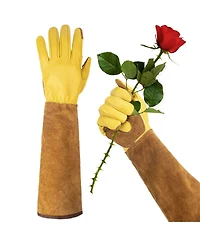 Xdovet Long Cowleather Garden Gloves Women Thorn Proof Rose Pruning