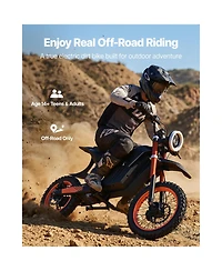 Sevorley Electric Off-Road Dirt Bike with Dual Suspension
