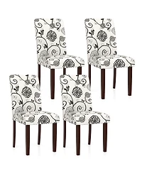 Gymax Wooden Dining Chair Set of With Rubber Wood Legs Padded Seat S Springs High Back