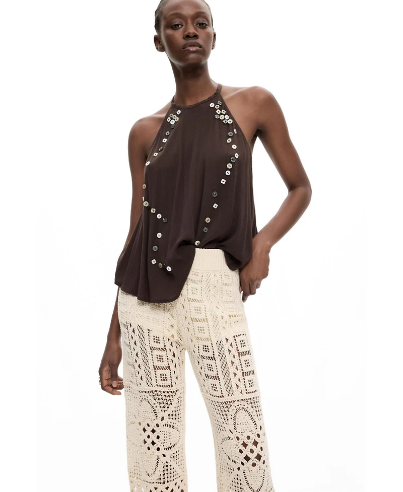 Desigual Women's Crochet Trousers