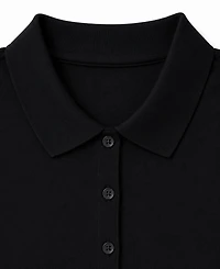 Jump Start Women's 3-Button Short Sleeve Stretch Pique Polo Shirts School Uniform