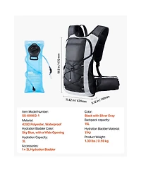 Sevorley 15L Insulated Hydration Backpack with 3L Tpu Water Bladder, Hiking Daypack for Running and Cycling