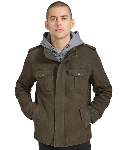 Levi's Men's Sherpa Lined Two Pocket Hooded Trucker Jacket