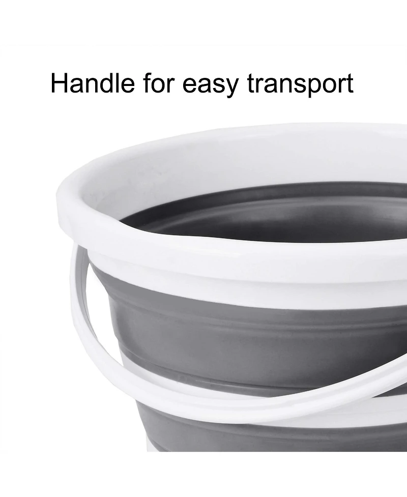 Piscifun Collapsible Handle Bucket 10 Liter Watertight Multipurpose Indoor Outdoor
