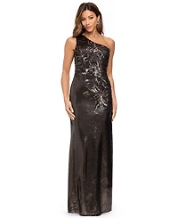 Xscape Women's Long Sequin One Shoulder Dress