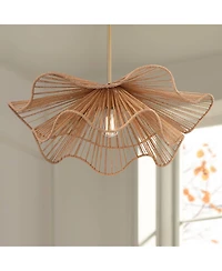 Possini Euro Design Possini Euro Largo 29 3/4" Wide Gold and Natural Rope Modern Pendant