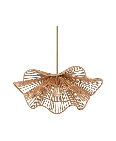 Possini Euro Design Possini Euro Largo 29 3/4" Wide Gold and Natural Rope Modern Pendant
