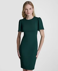 Dkny Women's Flutter Short-Sleeve Sheath Dress