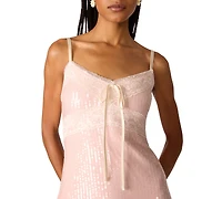 Betsey Johnson Juniors' Sequin & Lace Mini Dress