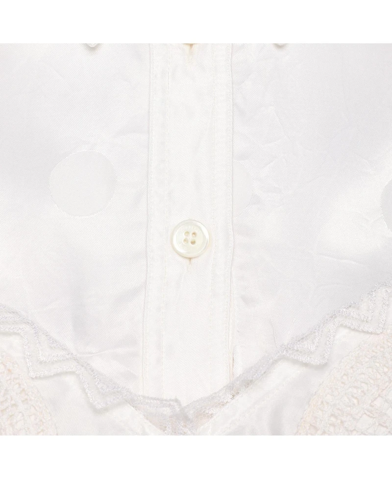 Pre-Owned Burberry Women's Optic Satin Jacquard Lace Bralette Blouse