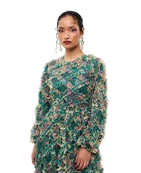 Maryisa Women's Floral Ruffle Maxi Dress