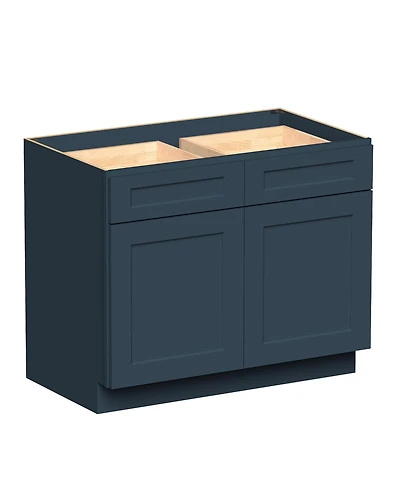 Boyel Living 42 Inch Wide Standard Base Cabinet, Ready to Assemble Kitchen Cabinet with Solid Wood Frame, Soft-Close Slides and Hinges