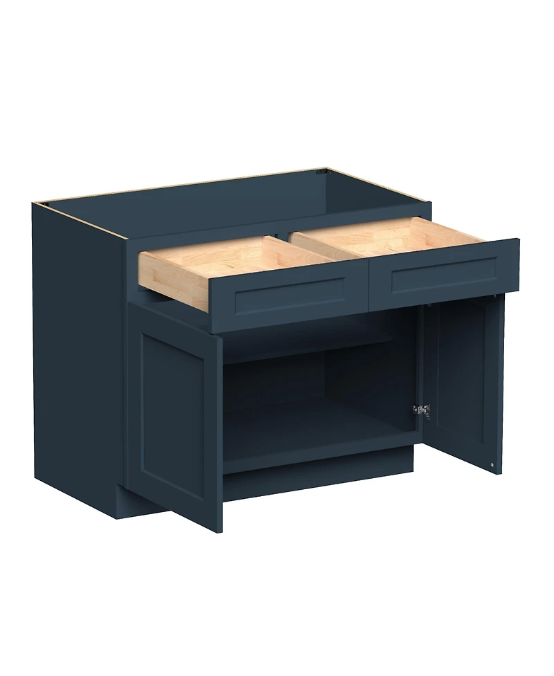 Boyel Living 42 Inch Wide Standard Base Cabinet, Ready to Assemble Kitchen Cabinet with Solid Wood Frame, Soft-Close Slides and Hinges