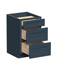 Boyel Living 21 Inch Width 3-Drawers Base Cabinets, Ready to Assemble Kitchen Cabinet with Solid Wood Frame, Soft-Close Slides and Hinges